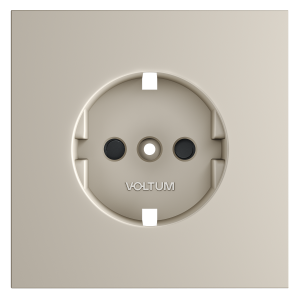 Накладка для розетки с заземлением и защитными шторками Voltum S70 (кашемир) VLS000703