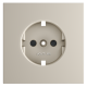 Накладка для розетки с заземлением и защитными шторками Voltum S70 (кашемир) VLS000703