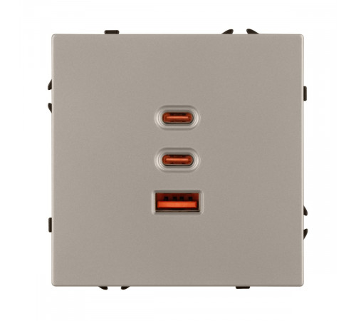 Механизм розетки с быстрой USB зарядкой Arlight SCT-NOBE-MUACC-SFPL-FC-CA (65W, QC3) 061835