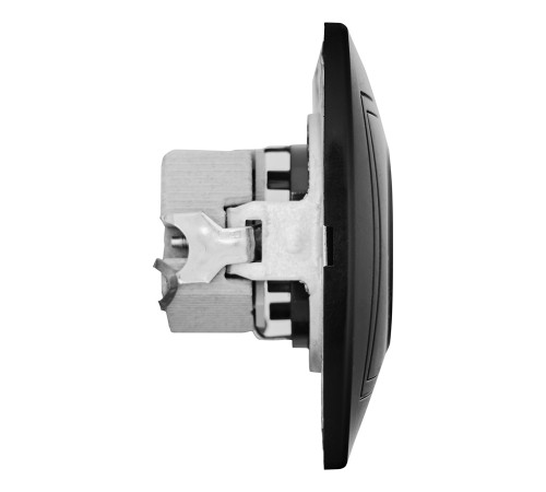 Розетка 2П+З скрытой установки 16А 250В IP20, черная (керамика) 