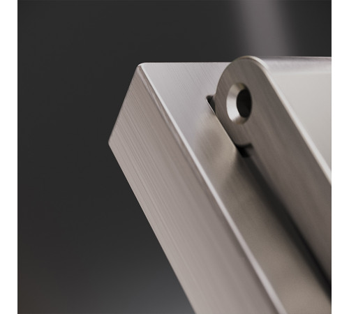 Накладка для розетки с заземлением защитными шторками и крышкой S70 Metal (никель) Voltum VLSM000811