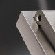 Накладка для розетки с заземлением защитными шторками и крышкой S70 Metal (никель) Voltum VLSM000811