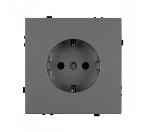 Розетка зк со шторками софт-тач серый базальт Arlight SCT-MEU-SFPL-GR (250V, 16A) 054279(1)