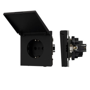 Механизм розетки влагозащищённый SCT-TENDO-MCP-SFPL-BK (230V, 16A) 054599