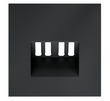 Накладка для розетки акустической 4-местной  Voltum S70 (графит) VLS001507
