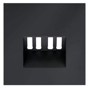 Накладка для розетки акустической 4-местной  Voltum S70 (графит) VLS001507