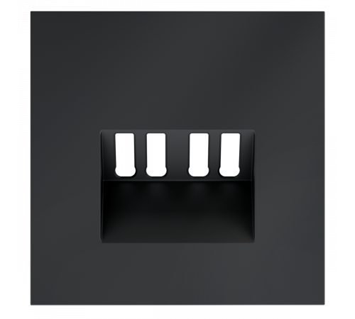 Накладка для розетки акустической 4-местной  Voltum S70 (графит) VLS001507