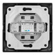 Розетка телефонная RJ11 скрытой установки IP20, черная 