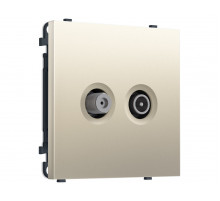Комплект механизма розетки TV оконечной + SAT SIGMA Шёлк 5-862MHz 3.5dB/950-2150MHz 3.8dB QUANT PRO Ambrella Volt MS553310 (SP5533, PR217)