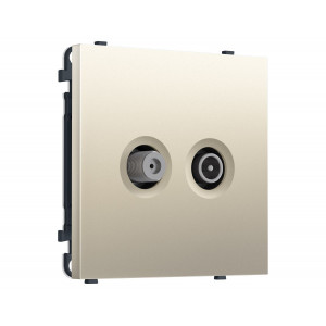 Комплект механизма розетки TV оконечной + SAT SIGMA Шёлк 5-862MHz 3.5dB/950-2150MHz 3.8dB QUANT PRO Ambrella Volt MS553310 (SP5533, PR217)