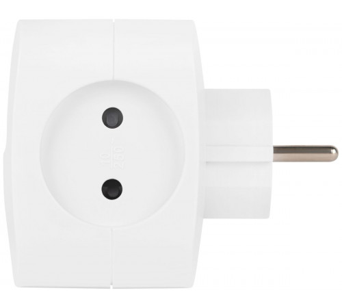 Разветвитель электрический ЭРА SP-4-3USBAC-W на 4 розетки + 3 USB A+C со шторками 10А белый Б0069083