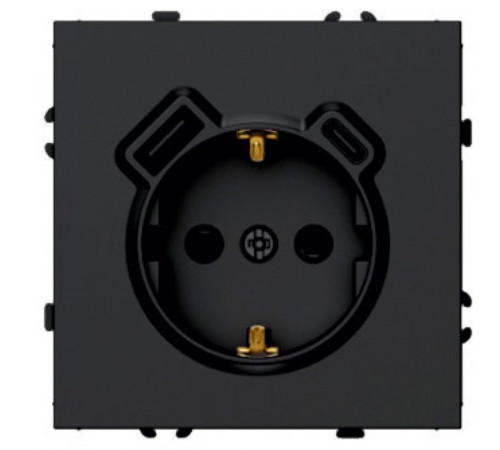 Розетка 1-местная з/ш с/з 16А + USB + Type C (механизм) Stekker Эмили 250В 20W черный уголь soft-touch RST16-5119-05 Розетка 1-местная з/ш с/з 16А + USB + Type C (механизм) Stekker Эмили 250В 20W черный уголь soft-touch RST16-5119-05
