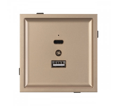 Механизм USB розетки Arlight SCT-TENDO-MUAC-PL-GD (5V, 3A, QC3) 054097