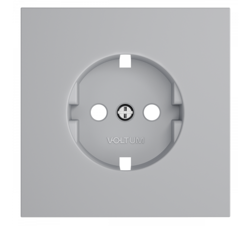 Накладка для розетки с заземлением Voltum S70 (серый) VLS000616