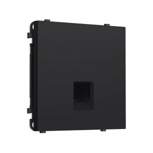Комплект механизма компьютерной розетки SIGMA Черный Мягкое касание RJ-45 Ambrella Volt MS992010 (SP9920, PR188)