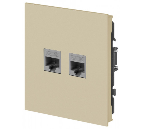 Розетка Эра Arktik 16-3108-04 информационная двойная 2XRJ45 шампань Б0070487