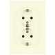 Розетка Эра Galaxy 15-2104-02 с заземлением двойная 2X2P+E Schuko 16А-250В IP20 слоновая кость Б0070679