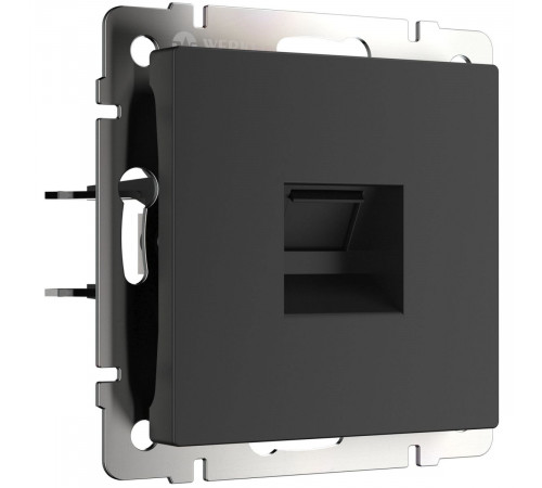 Телефонная розетка RJ-11 (черная матовая) Werkel W1182008 4690389164927 a051254