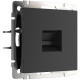 Телефонная розетка RJ-11 (черная матовая) Werkel W1182008 4690389164927 a051254