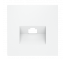 Накладка для розетки компьютерной RJ45 кат.6 Voltum S70 (белый матовый) VLS001302