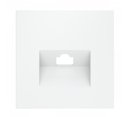 Накладка для розетки компьютерной RJ45 кат.6 Voltum S70 (белый матовый) VLS001302