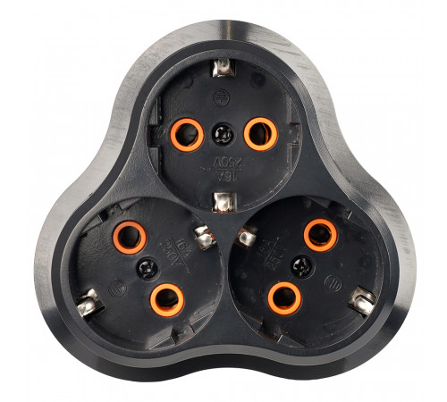 Разветвитель сетевой 3-местный Stekker 250V 16A ABS ADP16-23-21 50682