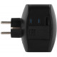Разветвитель электрический ЭРА SP-3e-3USBAC-B на 3 розетки + 3 USB A+C с заземлением со шторками 16А черный Б0069082