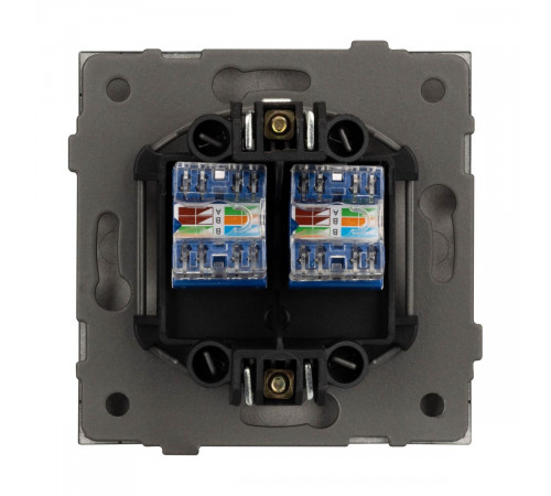 Механизм компьютерной розетки двойной SCT-TENDO-MPC2-SFPL-GR (RJ-45, CAT6) 054597