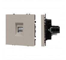Розетка телефонная софт-тач кашемир Arlight SCT-MTL1-SFPL-CA (RJ-11, 4C) 061892(1)