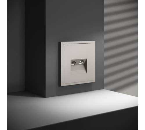 Розетка телевизионная встраиваемая Voltum S70 TV+RJ45 кат. 6, (кашемир) VLS060703