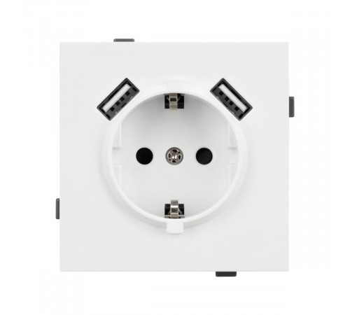 Механизм розетки с USB зарядкой Arlight SCT-TENDO-MUAA-PL-WH (230V, 16A) 054082