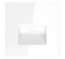 Накладка для розетки TV+RJ45 кат. 6 Voltum S70 (белый глянцевый) VLS002701