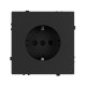 Розетка зк со шторками софт-тач черный оникс Arlight SCT-MEU-SFPL-BK (250V, 16A) 054277(1)