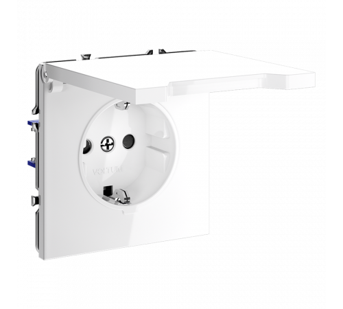 Розетка с защитными шторками и крышкой Voltum S70 VLS040301 Розетка с защитными шторками и крышкой Voltum S70 VLS040301