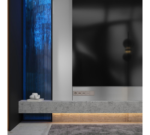 Накладка для розетки компьютерной двойной RJ45+RJ45 кат.6 Voltum S70 (капучино) VLS001414