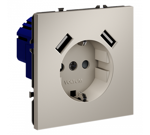 Розетка с USB, А+А Voltum S70 VLS040403 Розетка с USB, А+А Voltum S70 VLS040403