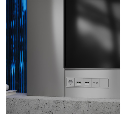 Заглушка Voltum S70 с суппортом, (серый) VLS080116