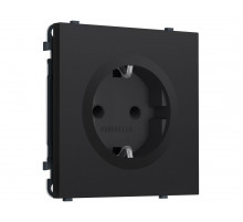 Комплект механизма электрической розетки SIGMA Черный Мягкое касание 50Hz 2P+E с/з с/ш 16A-250V QUANT PRO Ambrella Volt MS987010 (SP9870, PR141)