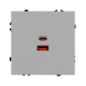 USB Розетка тип A+C софт-тач никель Arlight SCT-MUAC-SFPL-FC-IS (65W, QC3) 059447(1)