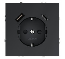 Розетка с USB, A+C Voltum S70 VLS040507