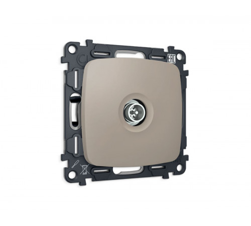 Комплект механизма TV розетки Ambrella Volt оконечной экранированной 5-1000MHz 3dB OMEGA MO373005 Серо-бежевый матовый QUANT (OP3730, VM199)