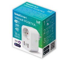 Умная розетка Uniel USH-A103 1G/UC/WF WHITE UL-00011389