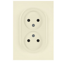 Розетка Эра Arktik 16-2107-02 без заземления двойная 2X2P 16А-250В слоновая кость Б0071682