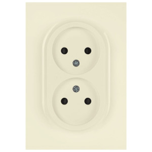 Розетка Эра Arktik 16-2107-02 без заземления двойная 2X2P 16А-250В слоновая кость Б0071682