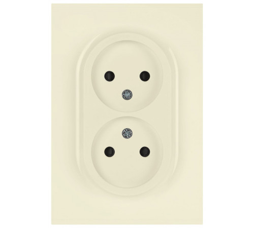 Розетка Эра Arktik 16-2107-02 без заземления двойная 2X2P 16А-250В слоновая кость Б0071682