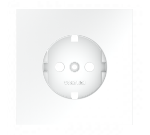 Накладка для розетки с заземлением Voltum S70 (белый матовый) VLS000602