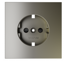 Накладка для розетки с заземлением и защитными шторками Voltum S70 (шелк) VLS000704