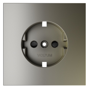 Накладка для розетки с заземлением и защитными шторками Voltum S70 (шелк) VLS000704