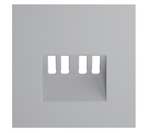 Накладка для розетки акустической 4-местной  Voltum S70 (серый) VLS001516