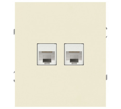 Розетка Эра Arktik 16-3108-02 информационная двойная 2XRJ45 слоновая кость Б0070485